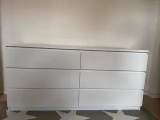 IKEA MALM kommode – hvid – 6 skuffer – 160 cm