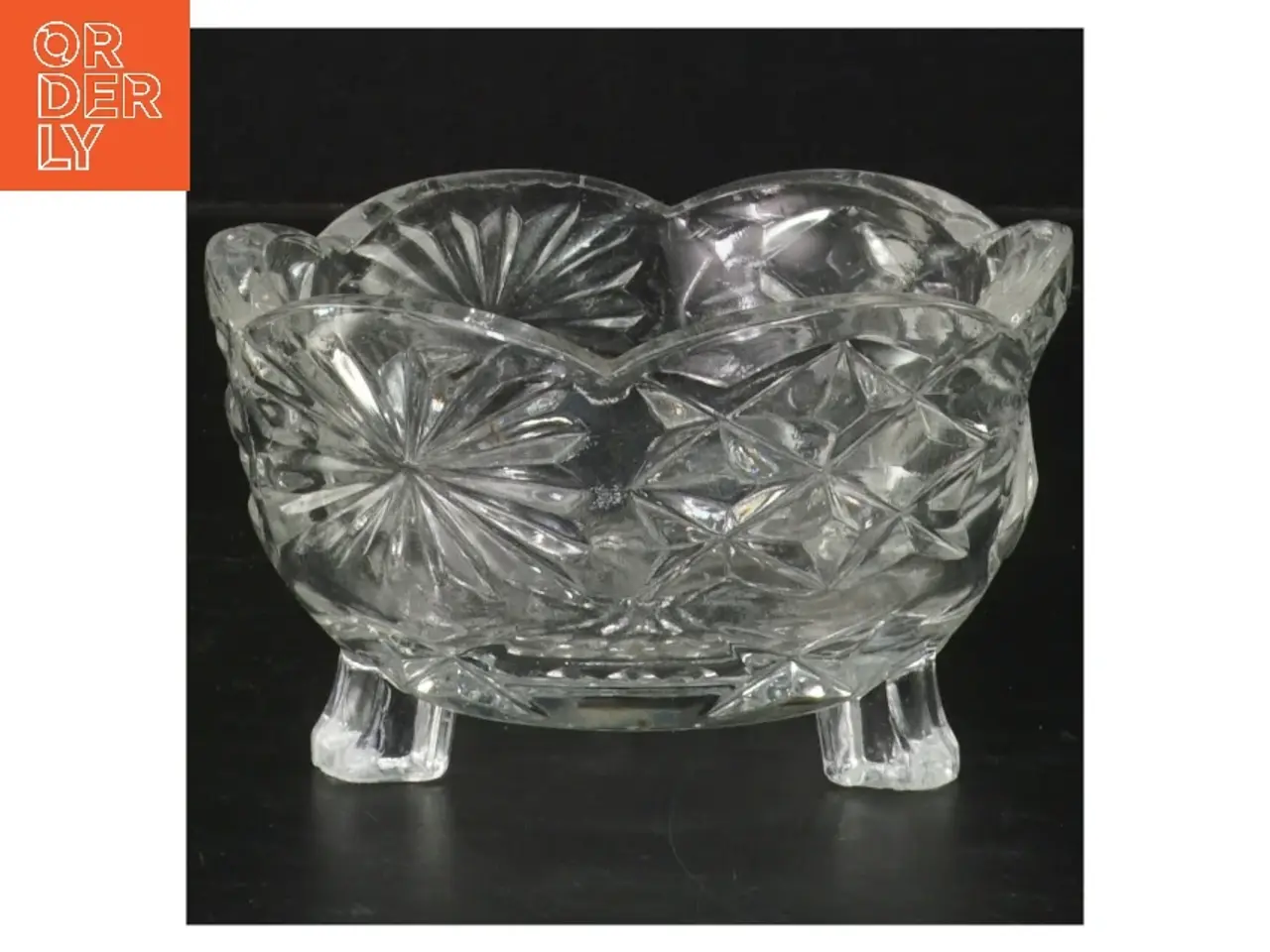 Billede 1 - Dekorativ glasskål (str. 13x8 cm)