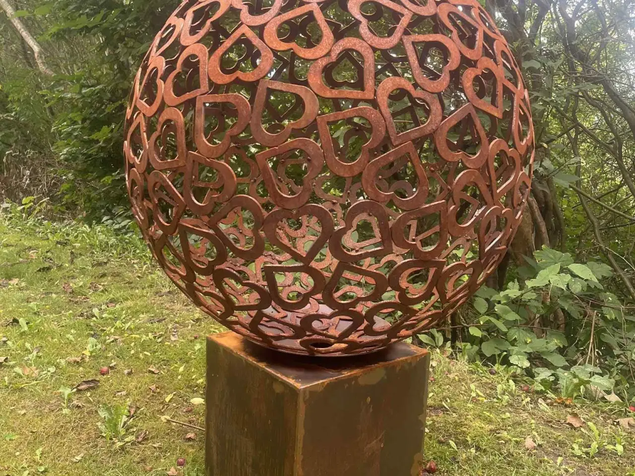 Billede 1 - højbed/vandspejl/bålsted/kunst corten-stål