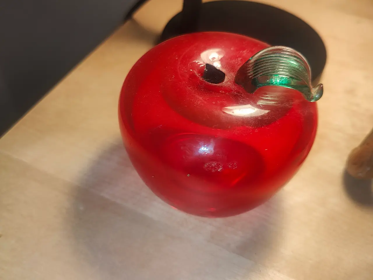 Billede 2 - Håndpustet glas æble