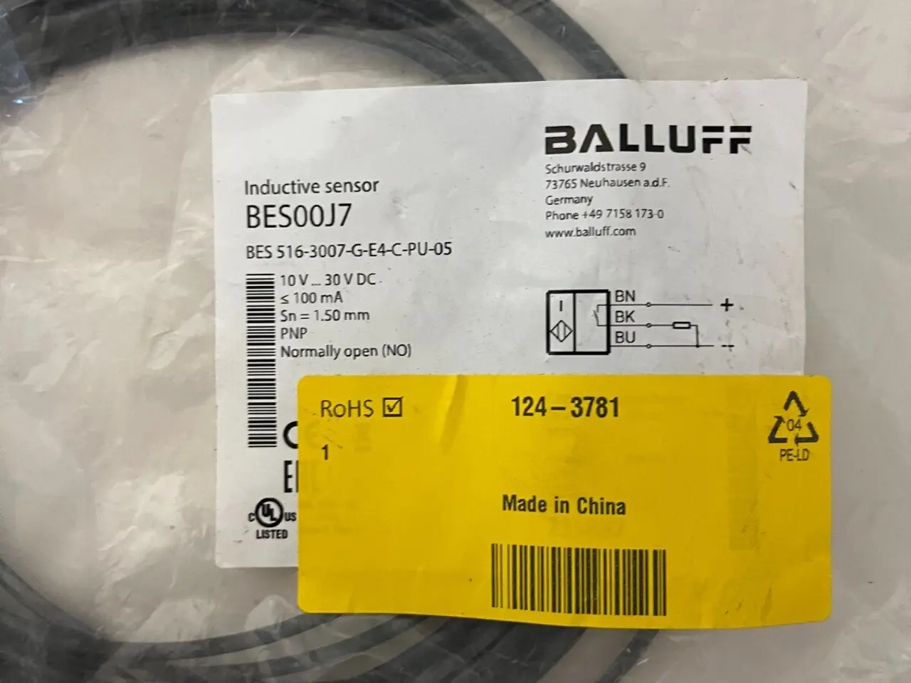 Billede 5 - Balluff BES00J7 Inductive Sensor BES PNP NO 1.5mm