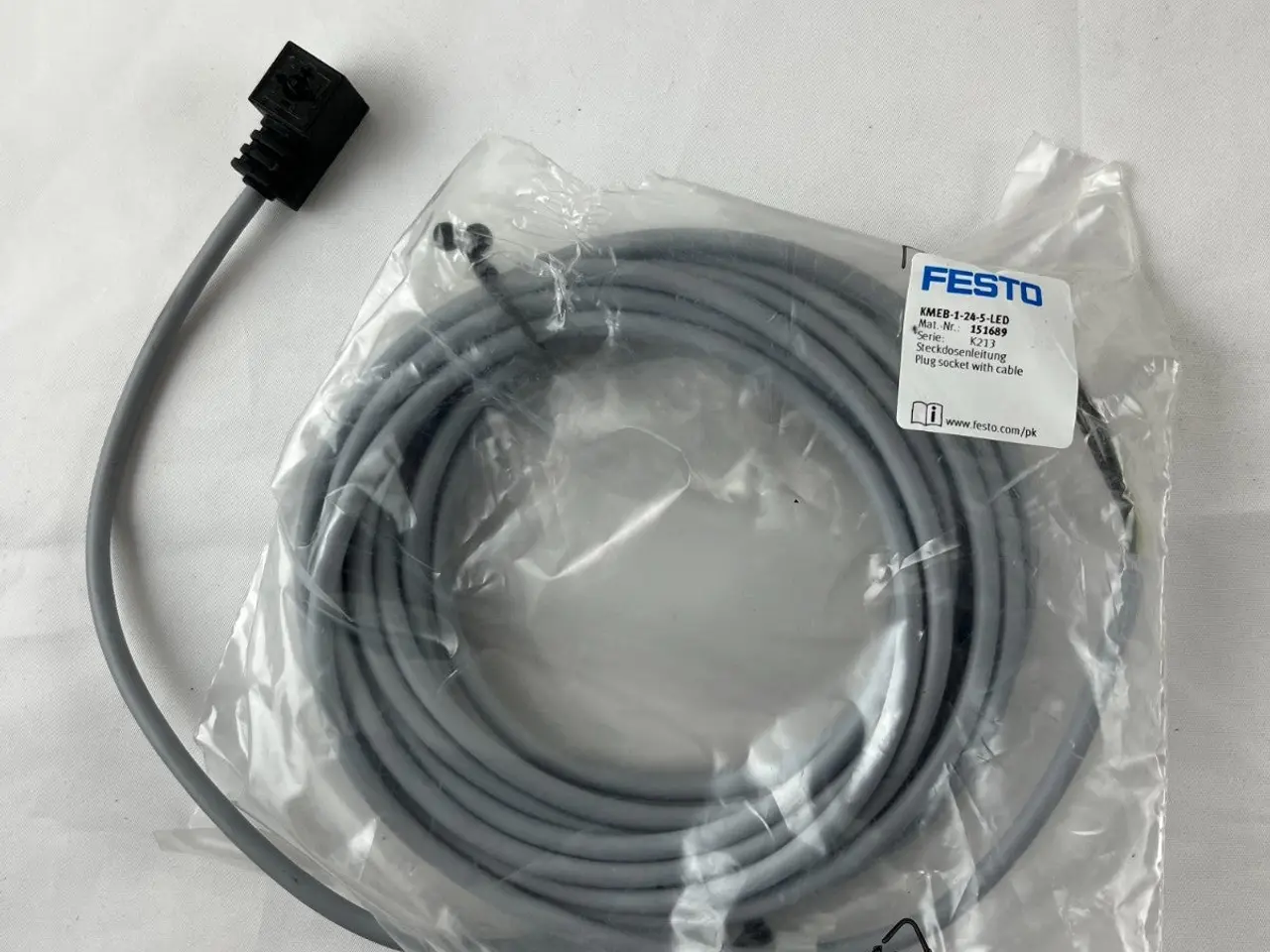 Billede 3 - Festo KMEB-1-24-5-LED magnetventil stik Socket 24V
