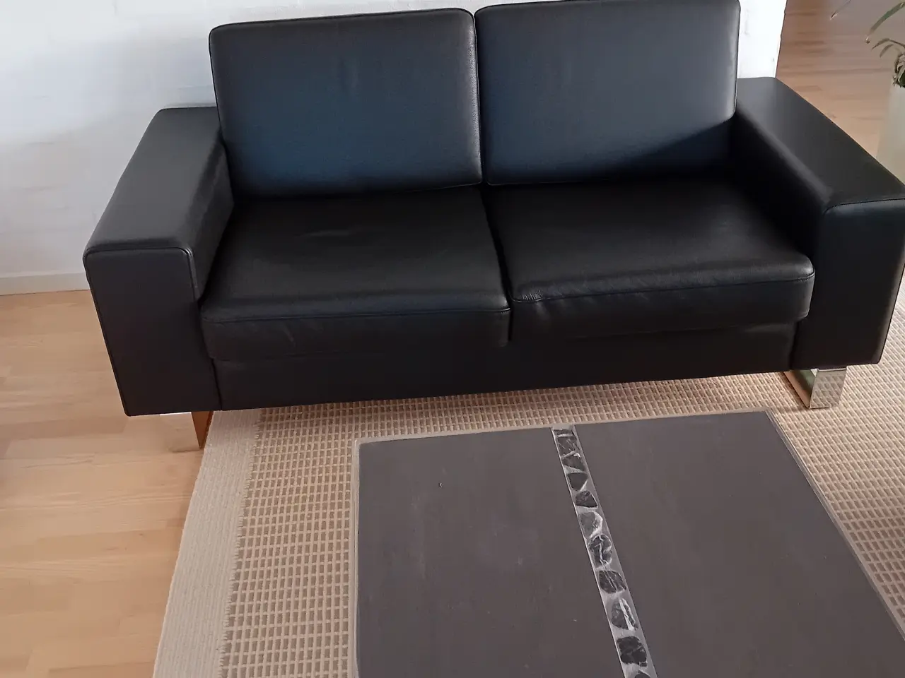 Billede 4 - Stilfuld 2+2½ personers sofa i god læderkvalitet