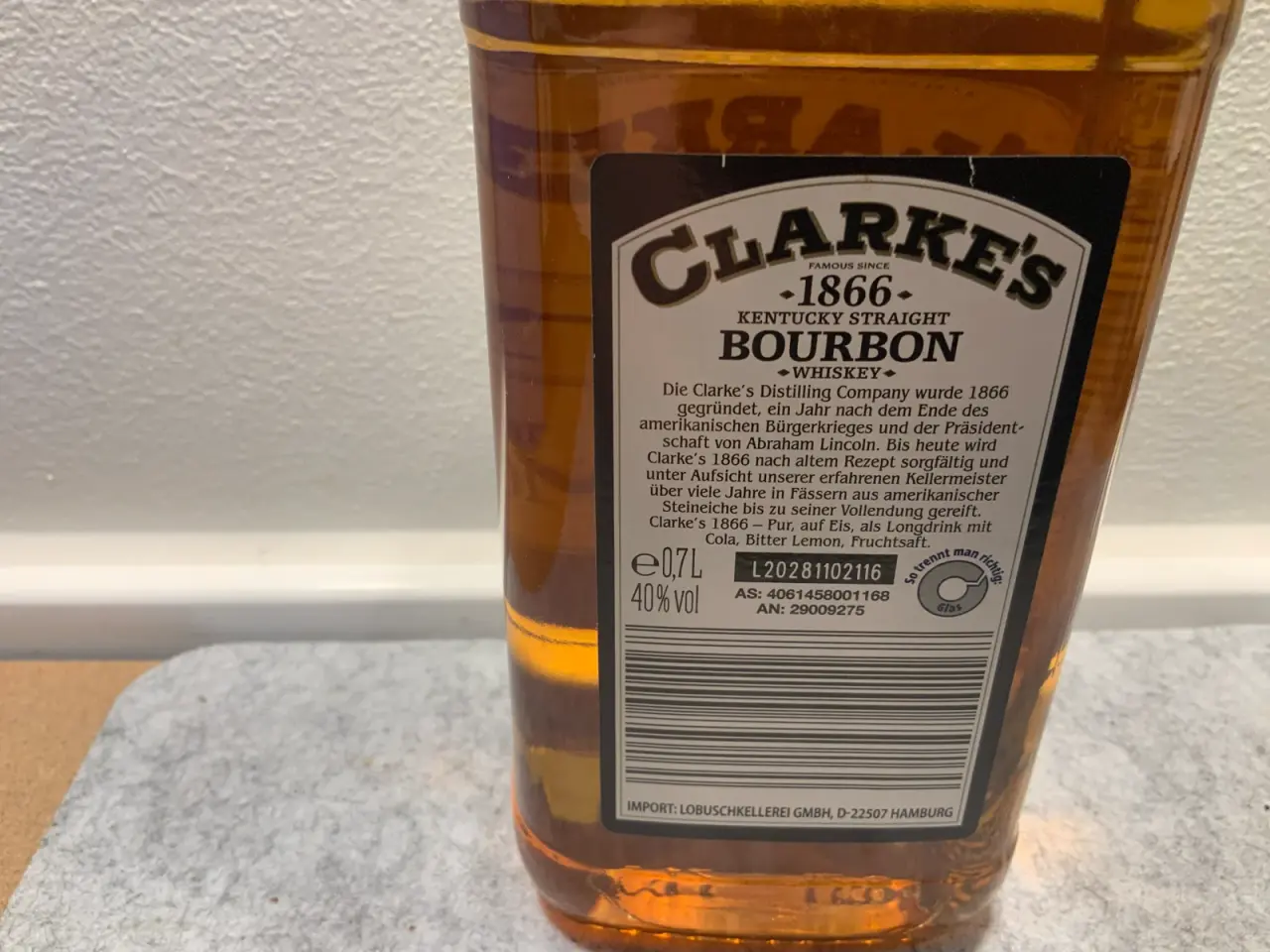 Billede 4 - Clarke's 1866 Kentucky Straight Bourbon Whiskey