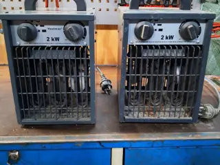 2 stk 2kw varmeblæser
