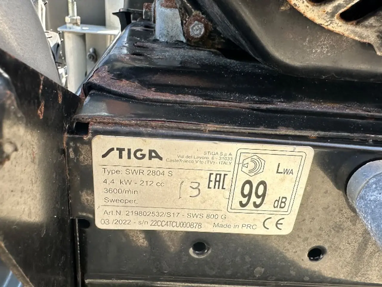 Billede 5 - Stiga Fejemaskine
