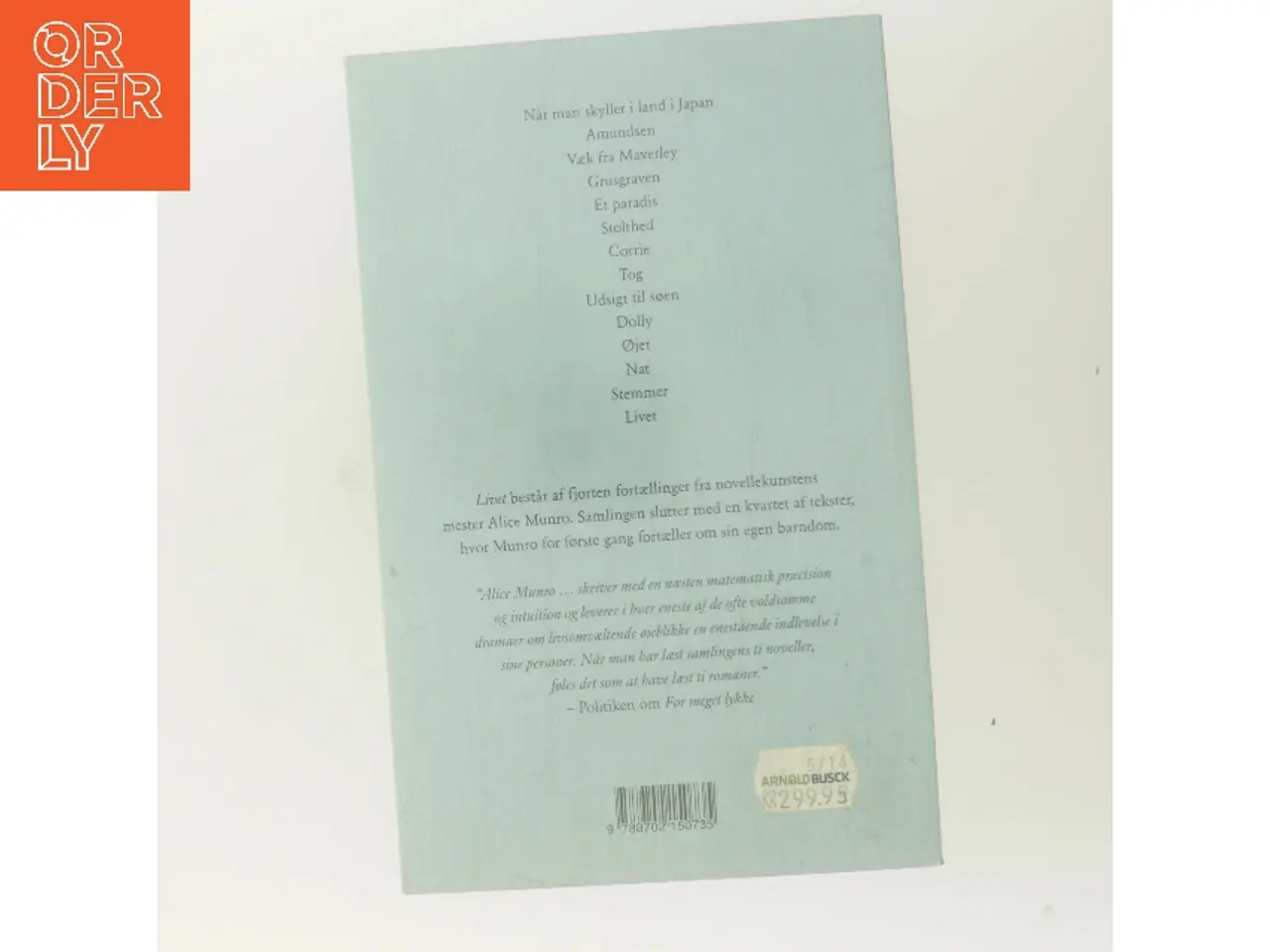 Billede 3 - Livet : noveller af Alice Munro (Bog)