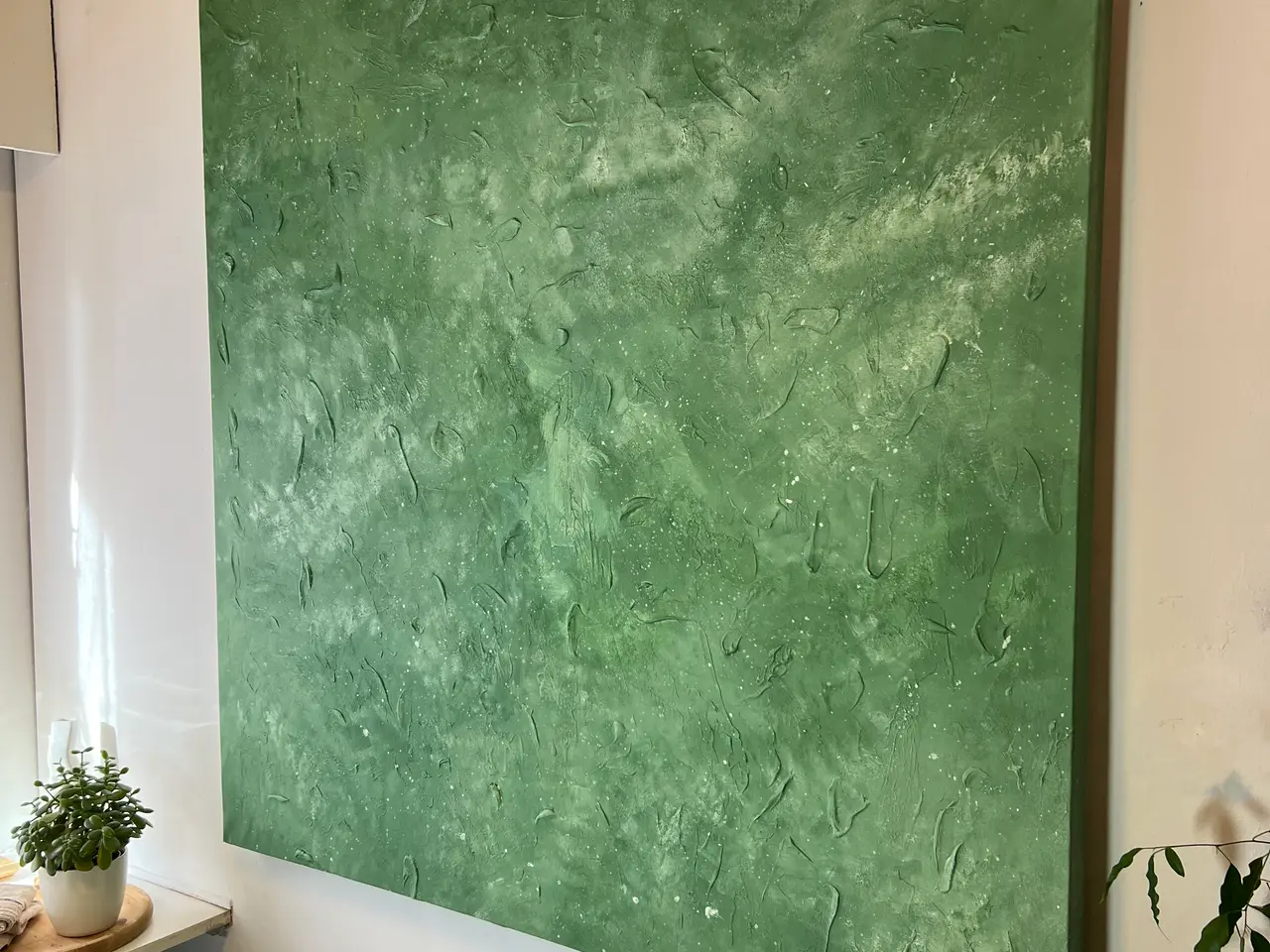 Billede 1 - Stort maleri 145 x 145 cm (Gratis levering)