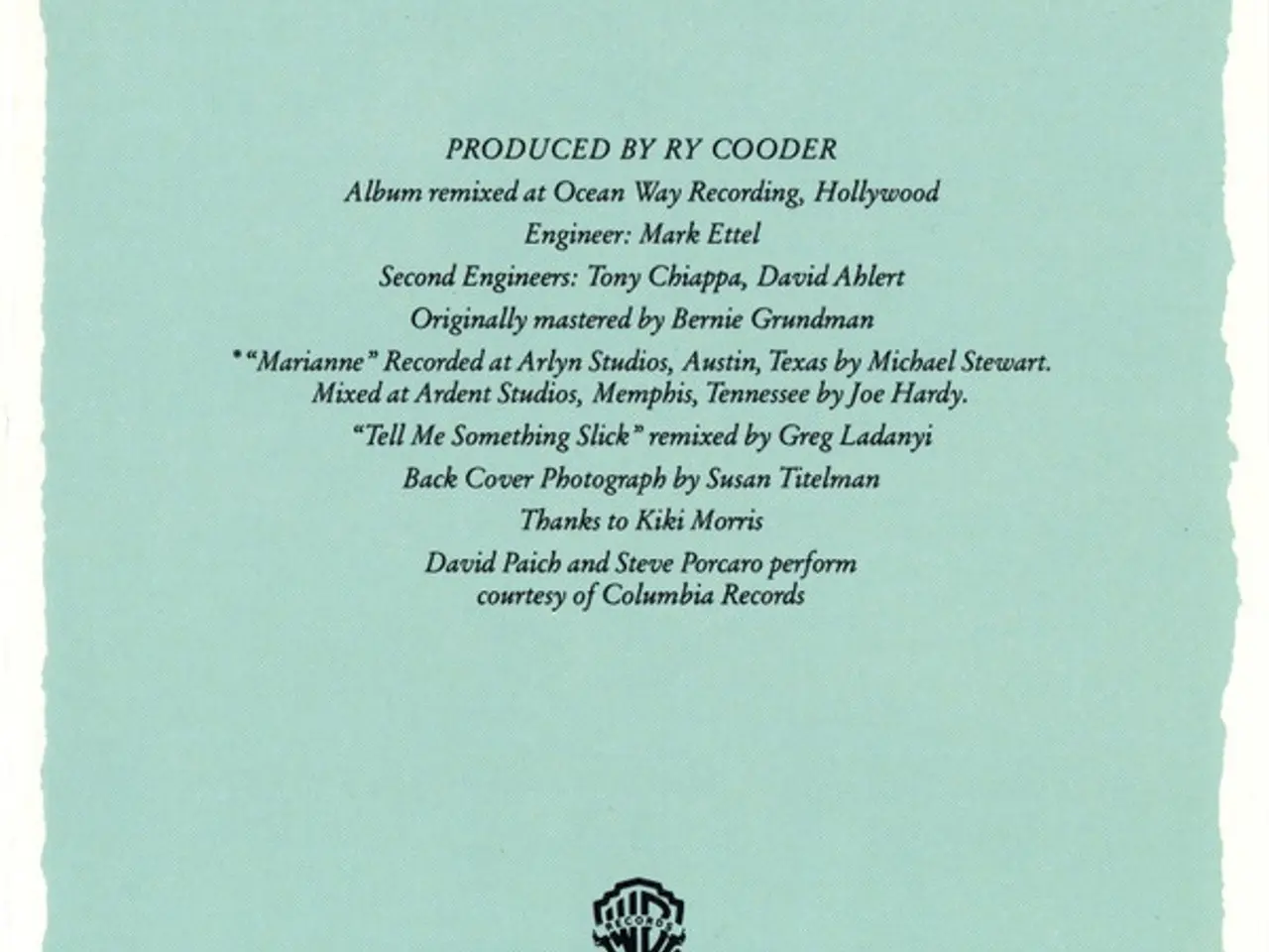 Billede 8 - Ry Cooder – Blue City (Motion Picture… – CD