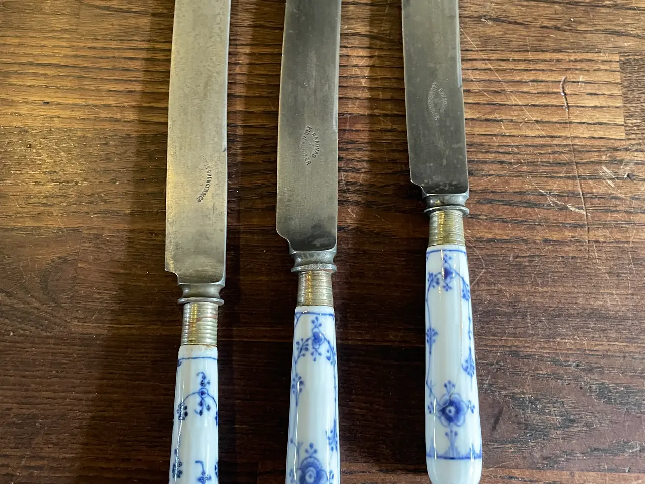 Billede 2 - 3 stk. Musselmalet knive