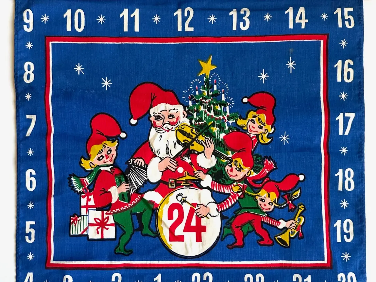 Billede 1 - Julekalender, blå m ophæng