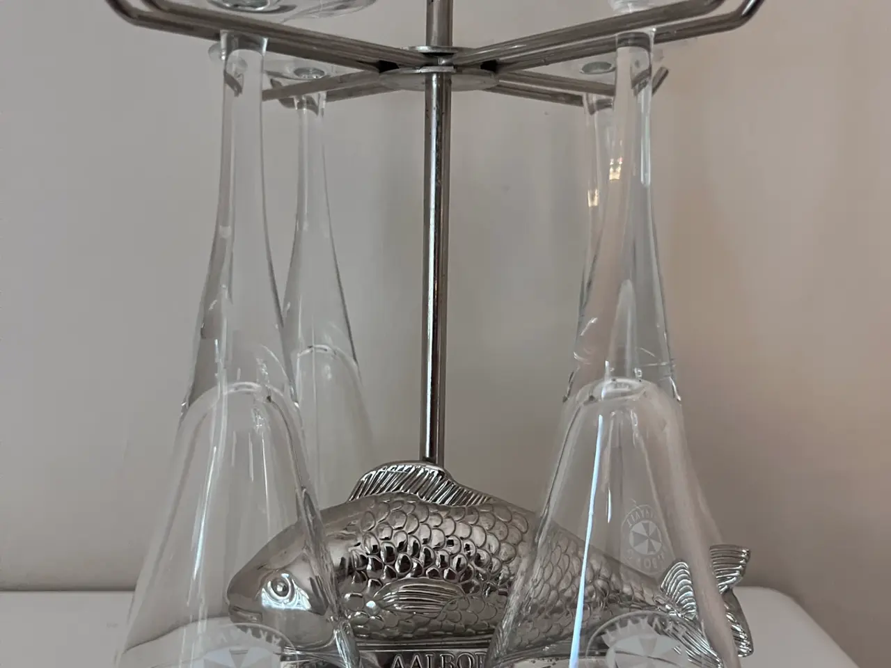 Billede 1 - Smuk Ålborg akvavit snapseglas holder