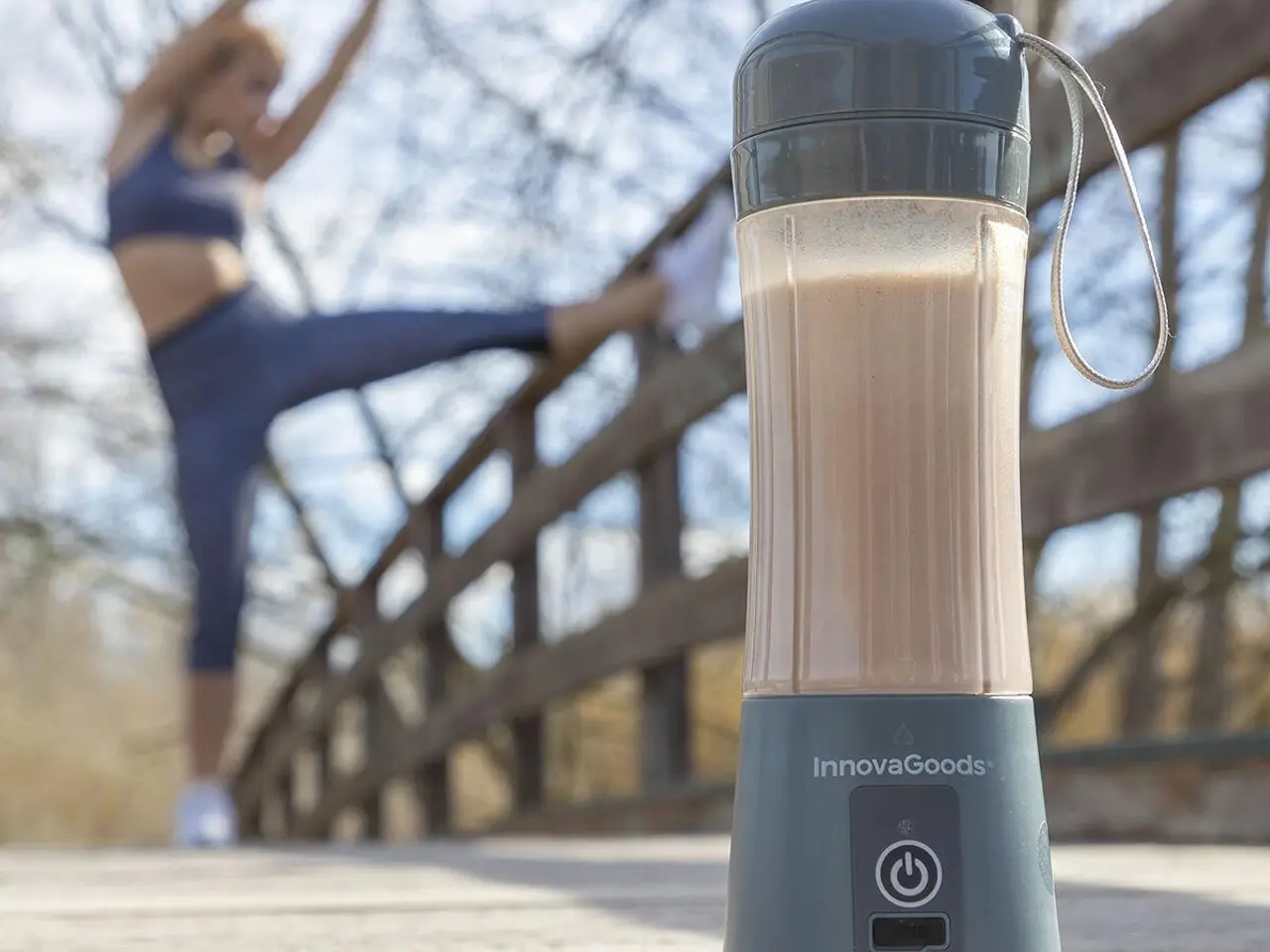 Billede 6 - Shakuit bærbar genopladelig glasblender 380 ml - grå