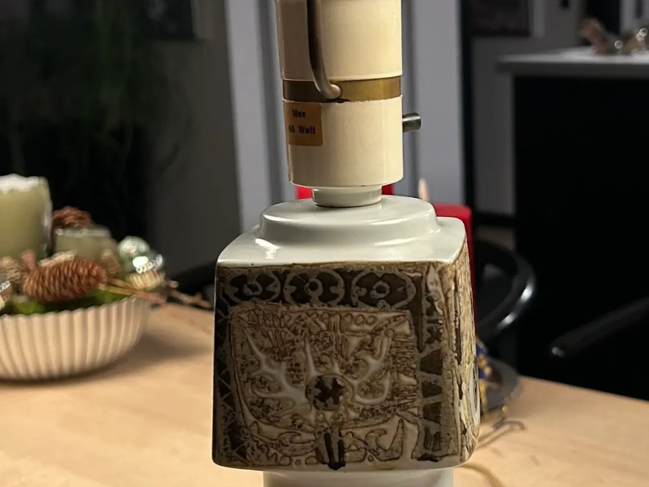 Billede 1 - Bordlampe fajance Mrk. Bacca