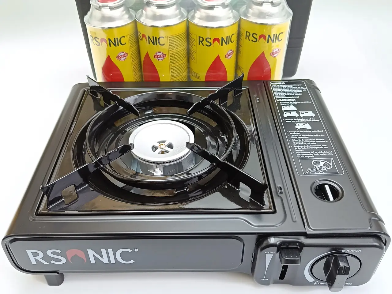 Billede 1 - NY! 2200W RSONIC Gaskomfur + 4 Dåser med GAS
