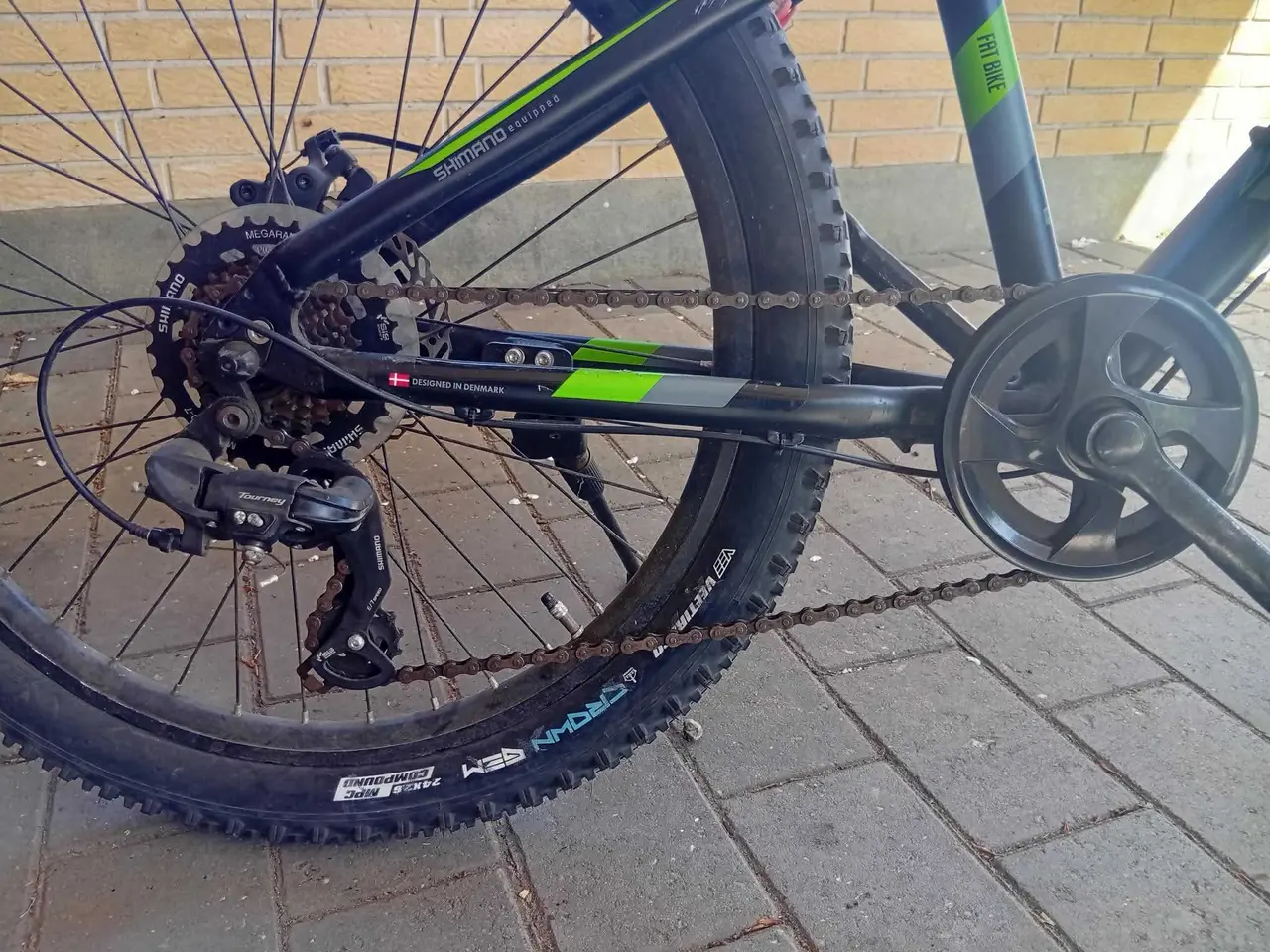 Billede 4 - Fatbike MTB alu 24" 7-speed sort/grøn	