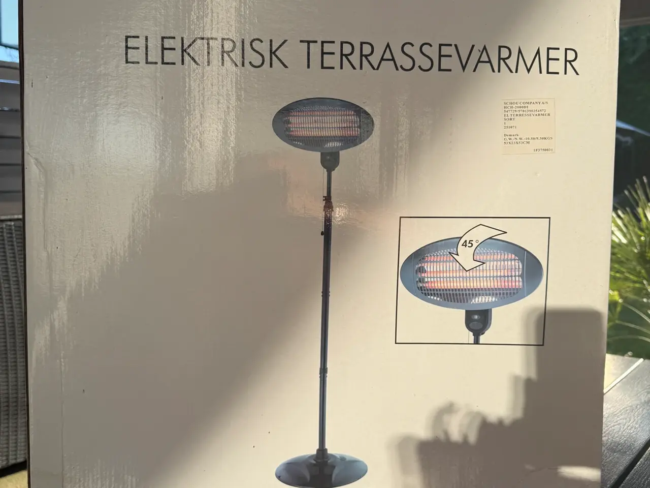 Billede 1 - Terrassevarmer - Schou Electric Patio Heater 