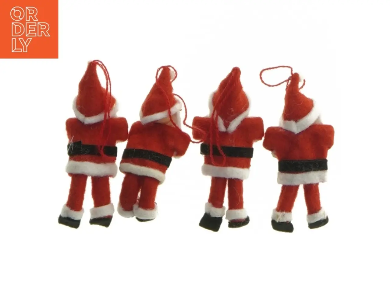 Billede 2 - Julemandsfigurer i filt (str. 4 styk)