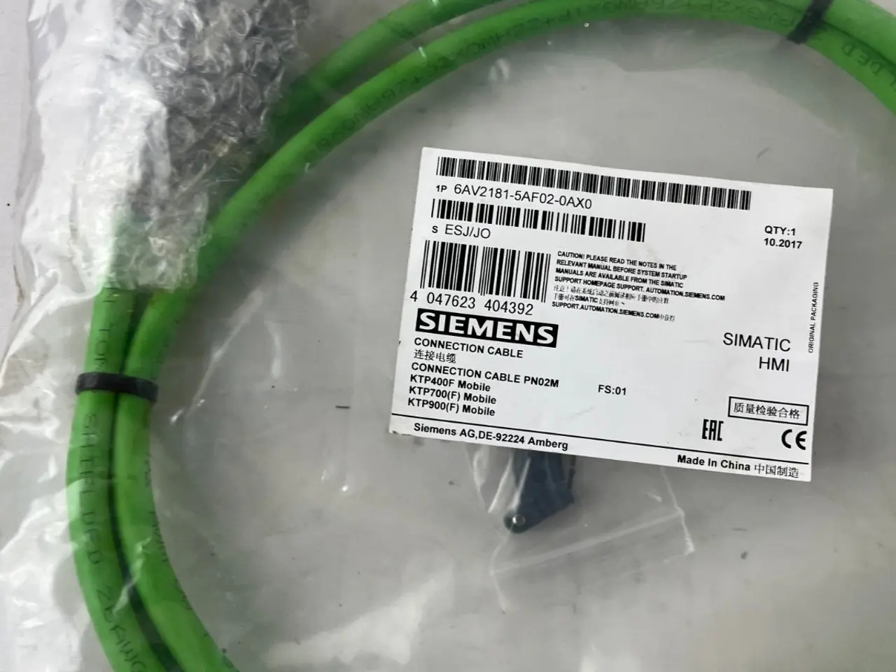 Billede 5 - Siemens 6AV2181-5AF02-0AX0 Connection kabel PN02M