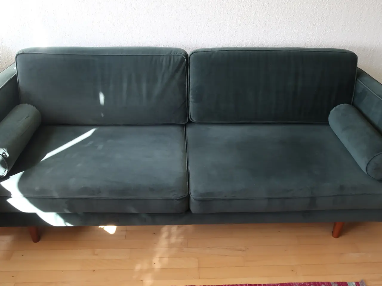 Billede 1 - 3-personers sofa i grøn velour fra Sofacompany