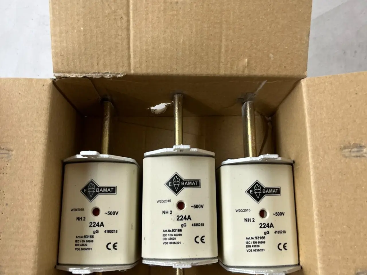 Billede 5 - NH2 Fuse 224A 500V gG Bals Bamat 93166 3pcs ny