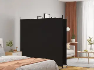 Rumdeler med 2 paneler 348 x 180 cm - sort