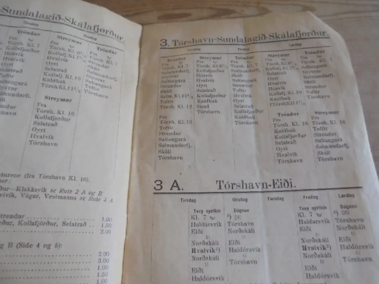 Billede 2 - Rejseliste for Færøerne – udg. fra 1938