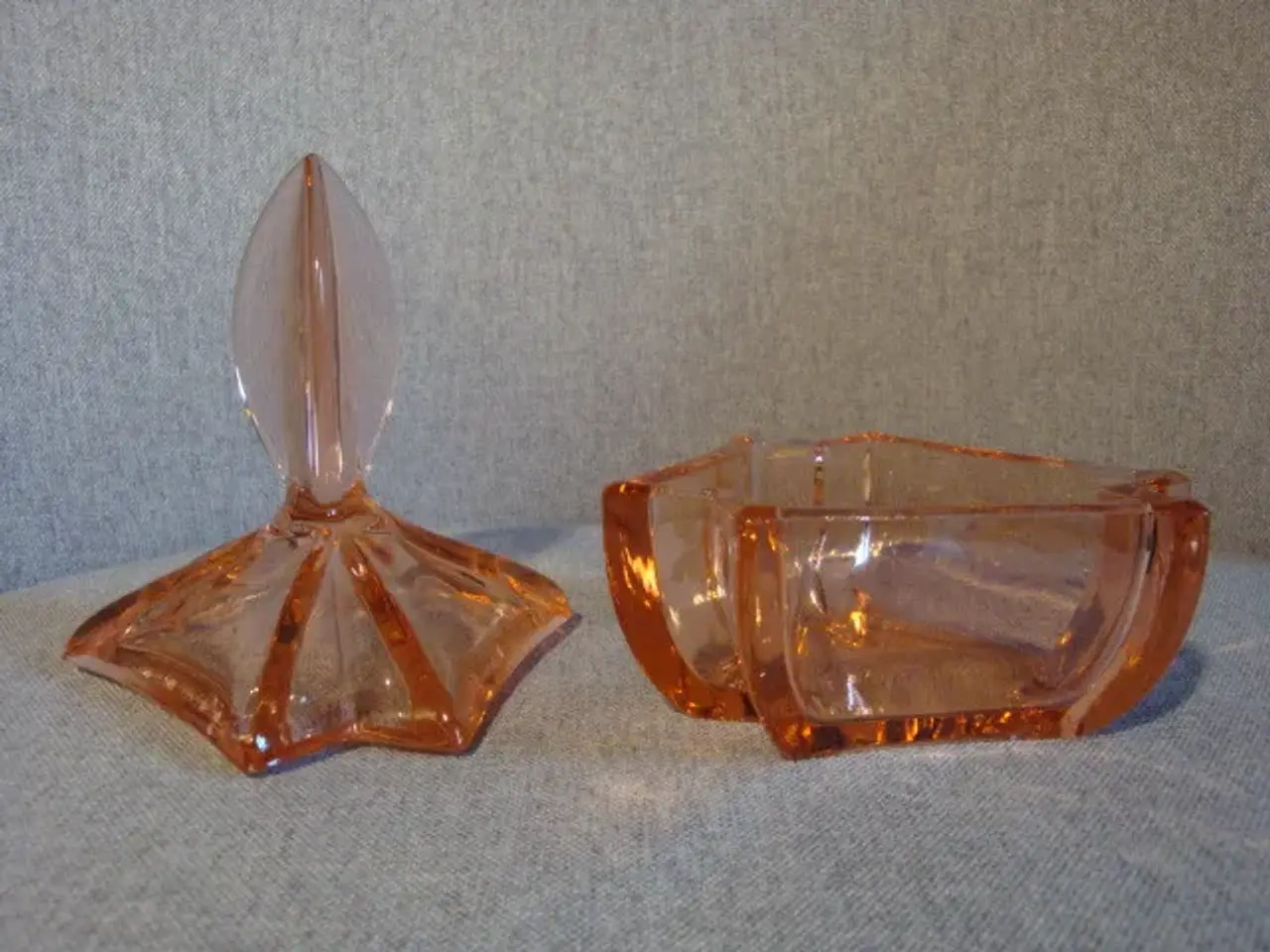 Billede 3 - Elegant rosa glas Bonbonniere
