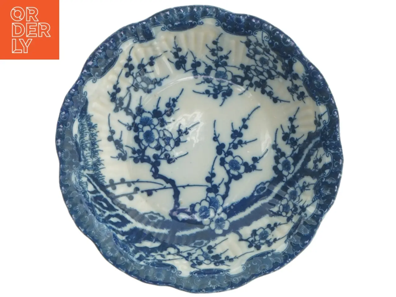 Billede 1 - Blå og hvid porcelænsskål (str. 21 x 5 cm)