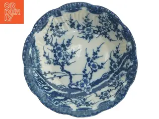 Blå og hvid porcelænsskål (str. 21 x 5 cm)