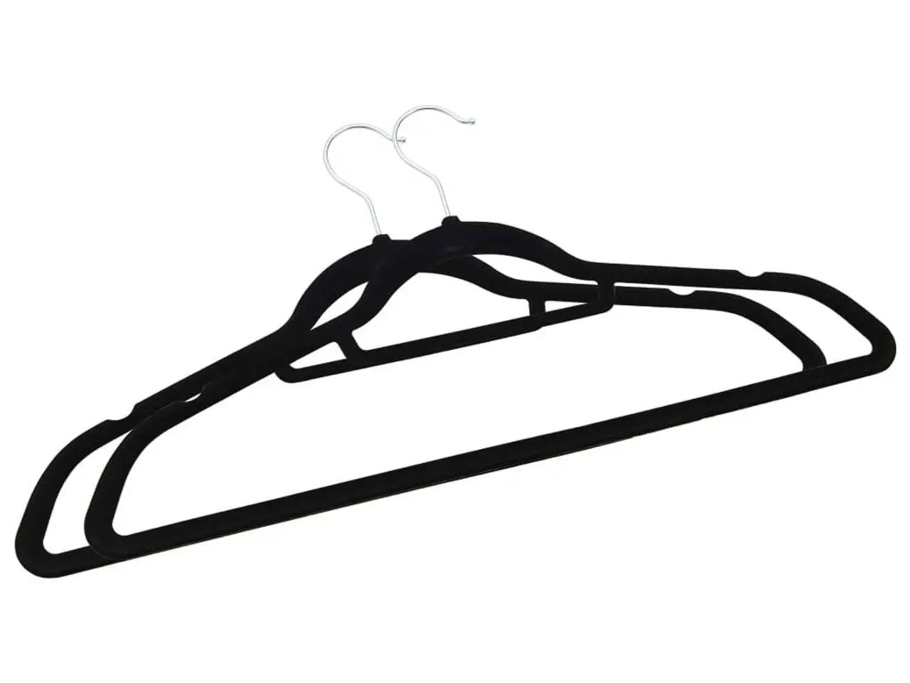 Billede 3 - Skridsikre fløjlsbøjler - 50 stk., sort, 44,5 cm