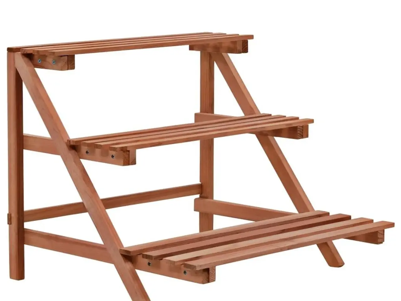 Billede 1 - Plantestativ i 3 niveauer - cedertræ, 48 × 45 × 40 cm