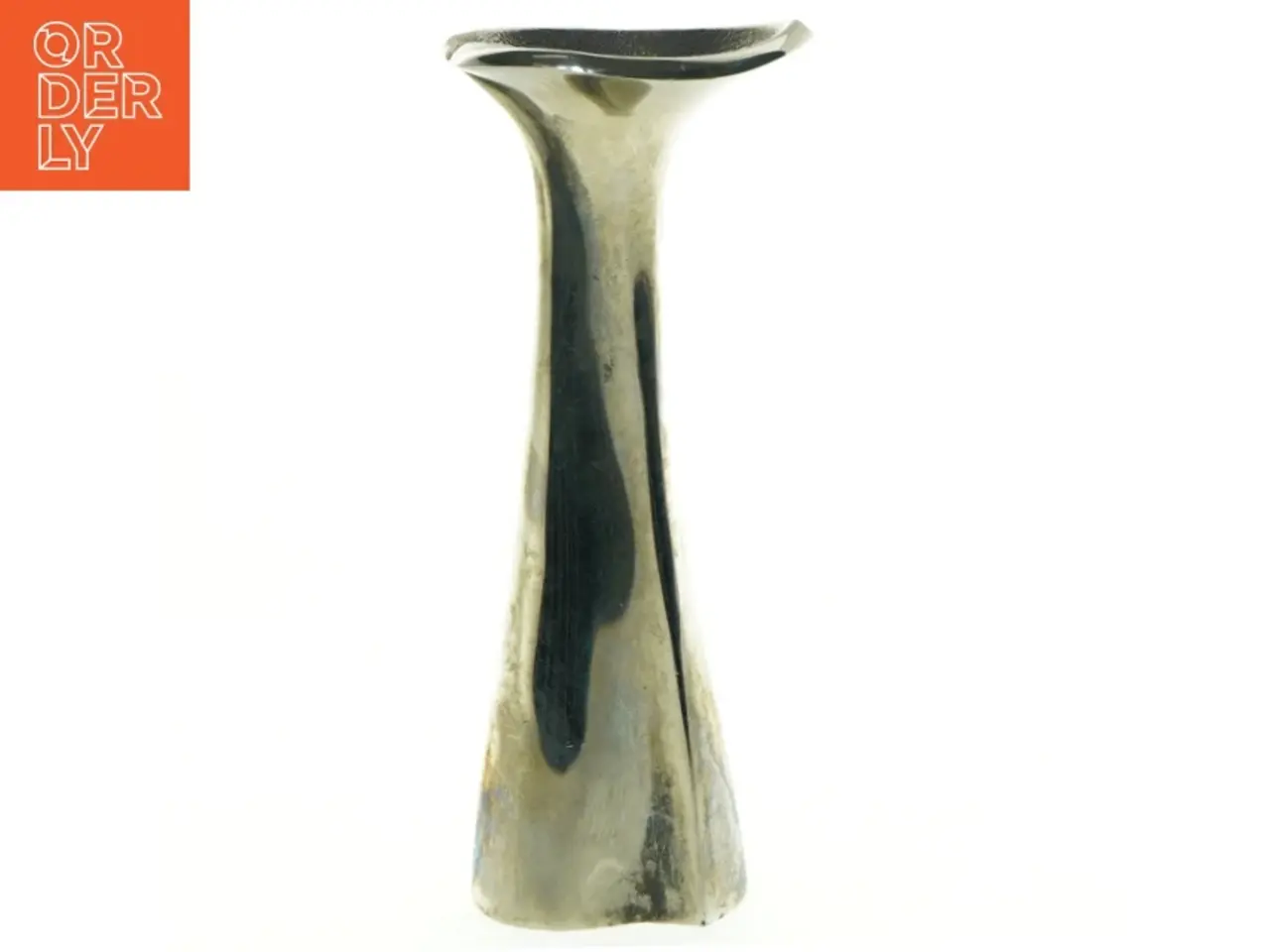 Billede 1 - Sølvfarvet vase (str. 16 x 7 cm)