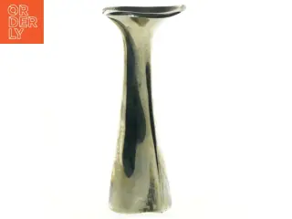 Sølvfarvet vase (str. 16 x 7 cm)