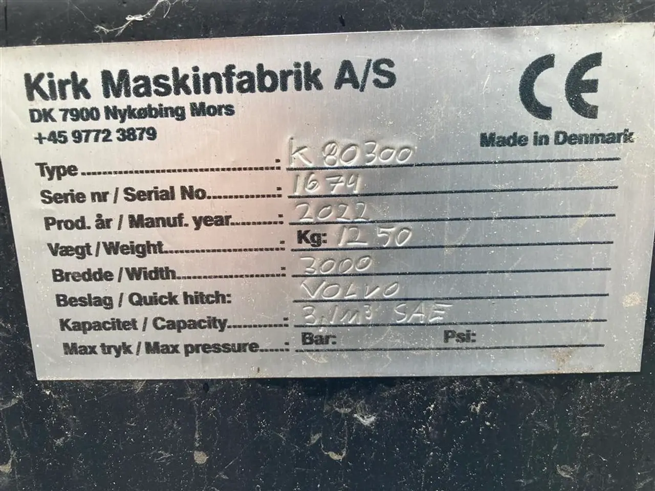 Billede 5 - Kirk Volvo kobling Stor Læsseskovl på 3000 cm og indhold på 3100 liter