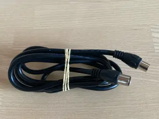 Sort antennekabel, 150 cm