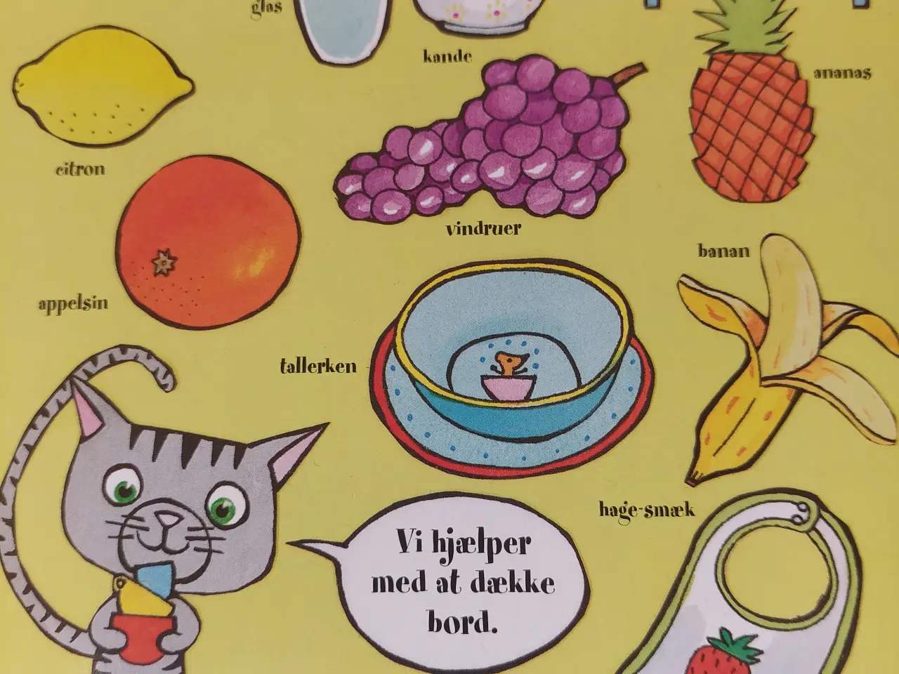 Billede 3 - Børnebog Lillen og Kat m Ting i Hjemmet 