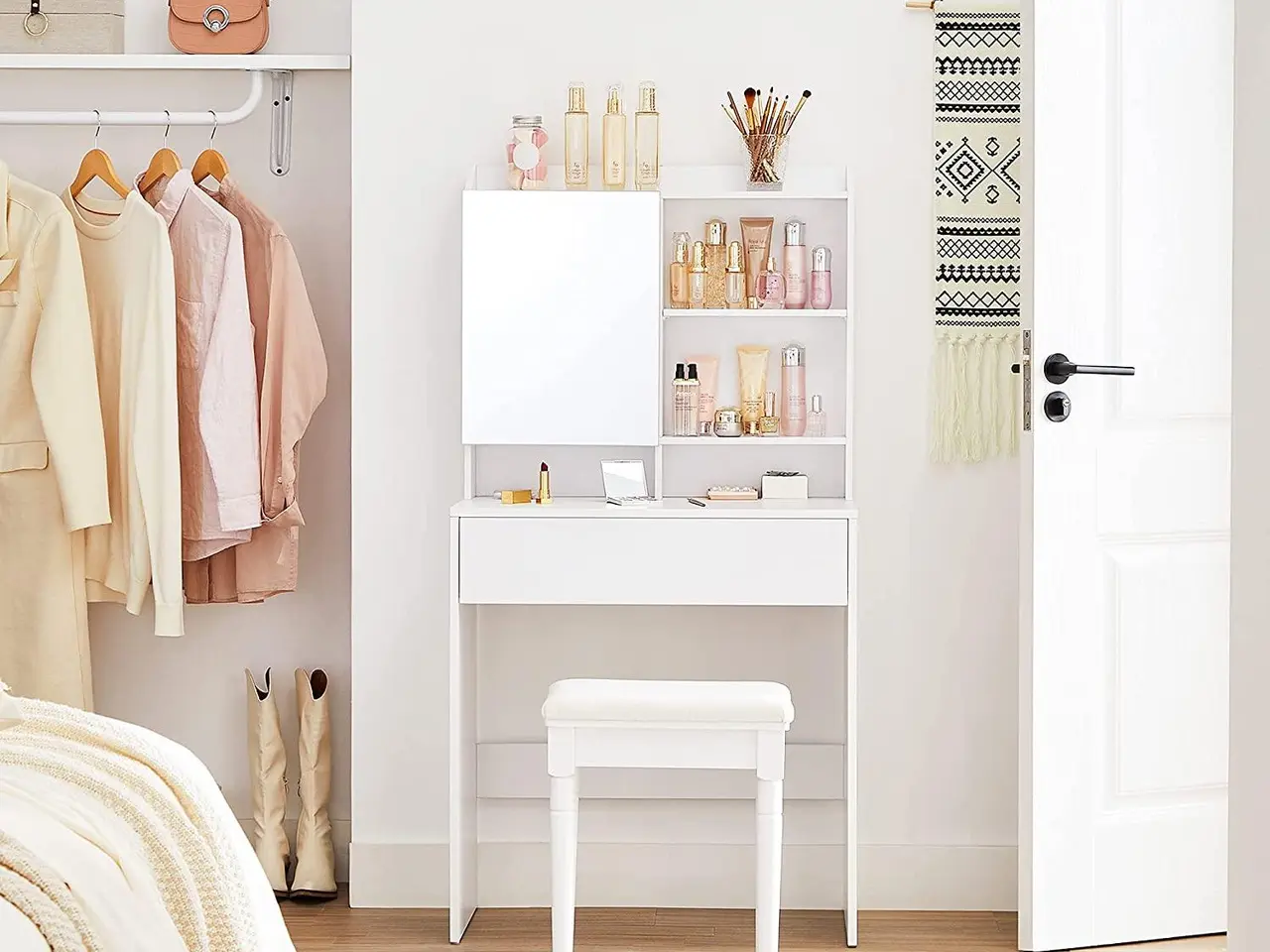 Billede 2 - Toiletbord med spejl Dressing Table, hvid