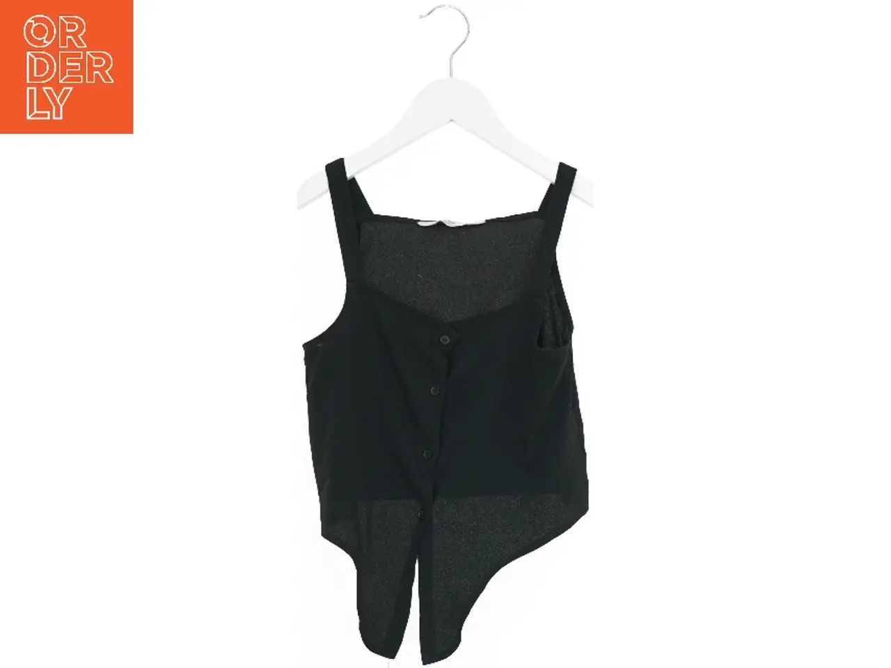Billede 1 - Sort top med knapper fra H&M (str. 146)