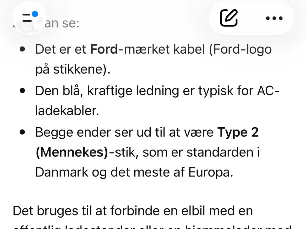 Billede 4 - Ford Type 2 ladekabel til elbil