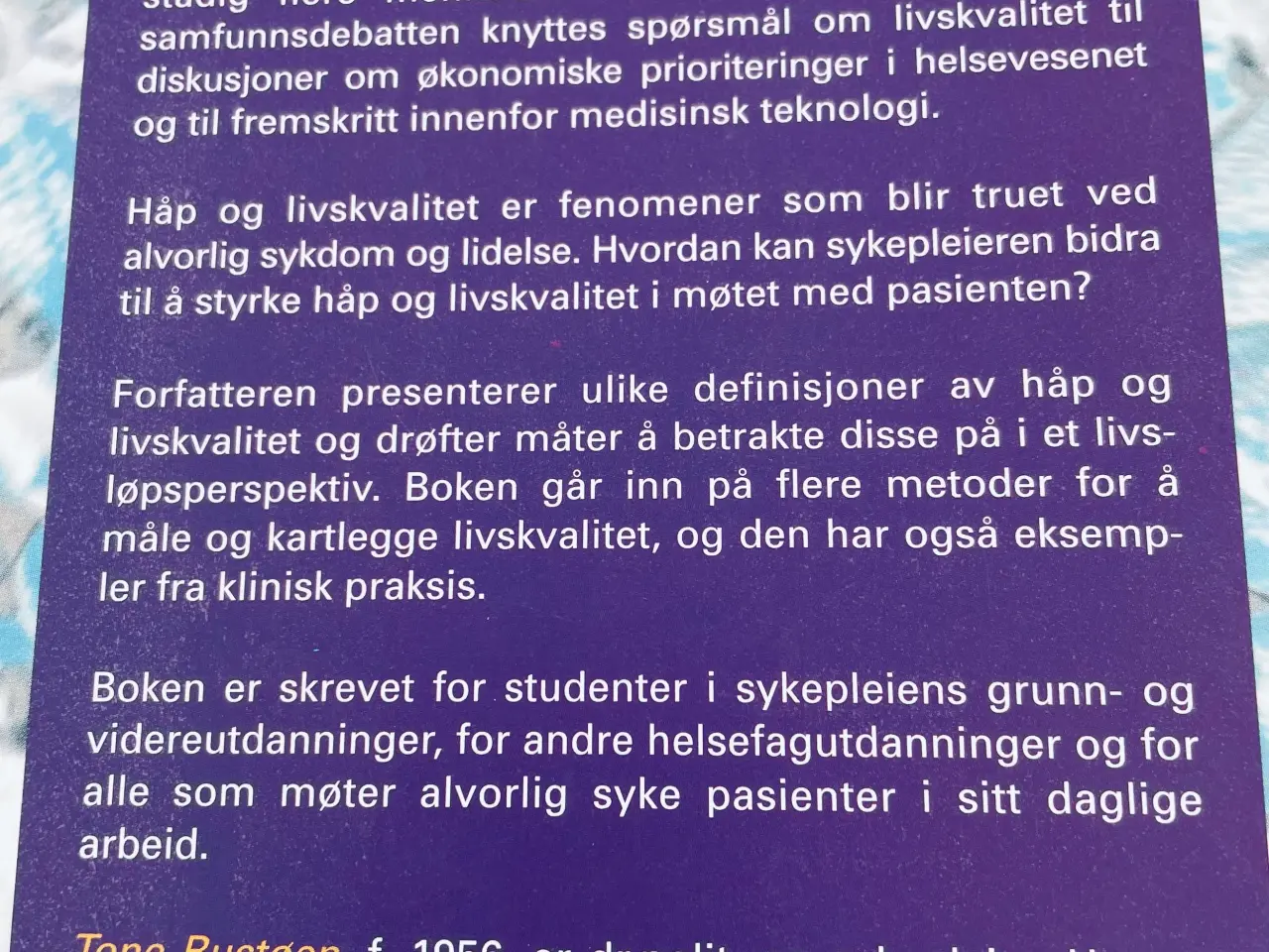 Billede 6 - Håb og livskvalitet - Tone Rustøen