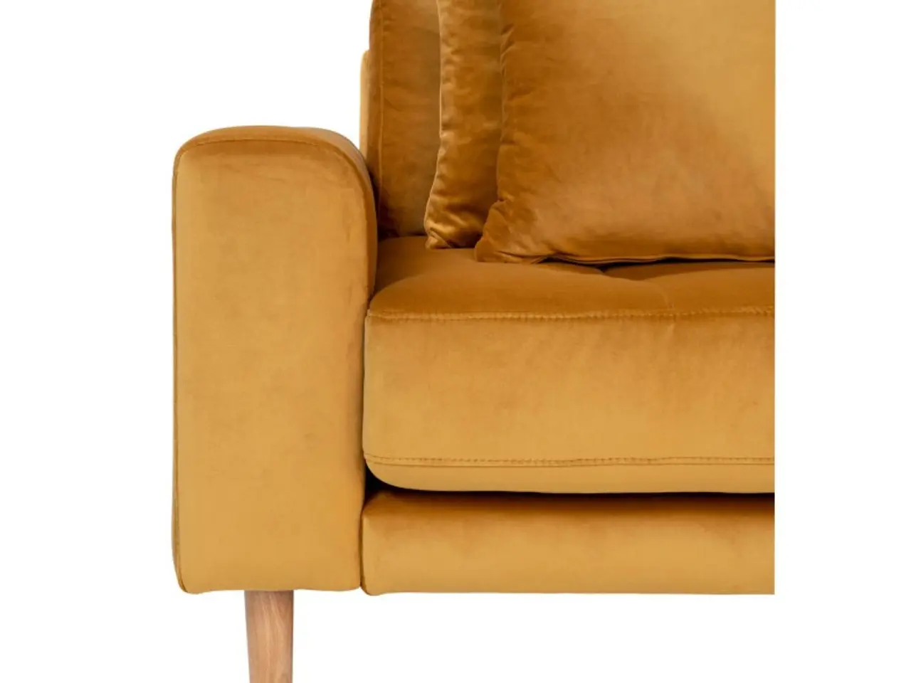 Billede 4 - Lido - Højrevendt Chaiselongsofa - Sennepsgul velour