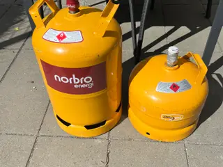 Fulde 11 kg og 5 kg gasflasker