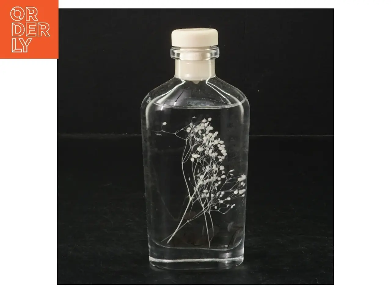 Billede 2 - Duftepinde og glasflaske med dekorative blomster (str. H. 15,5 cm)