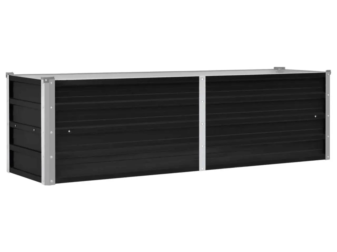 Billede 1 - Hævet plantekasse 160x40x45 cm galvaniseret stål antracitgrå