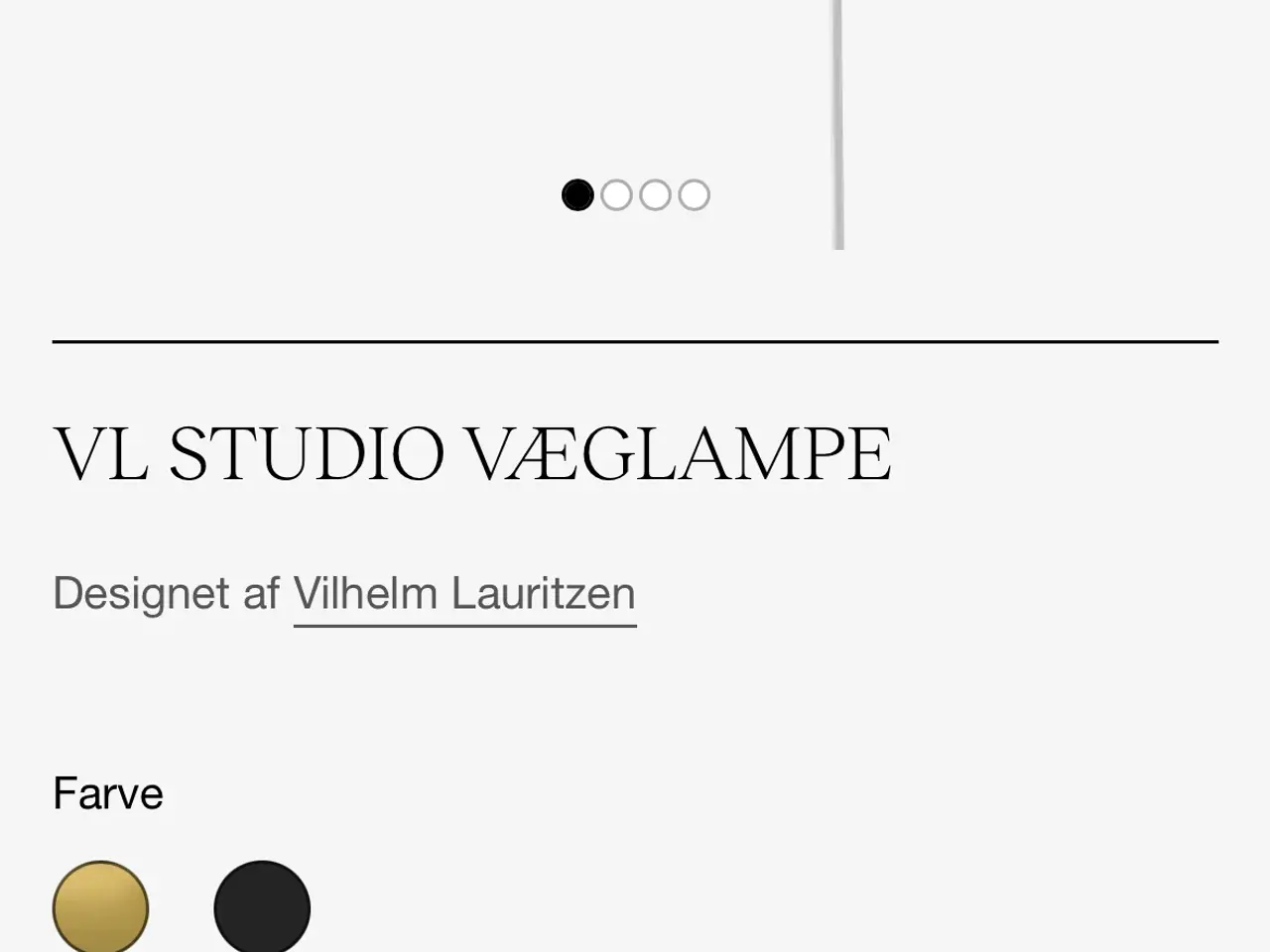 Billede 3 - VL Studio Væglampe Ø150 Brass – Louis Poulsen