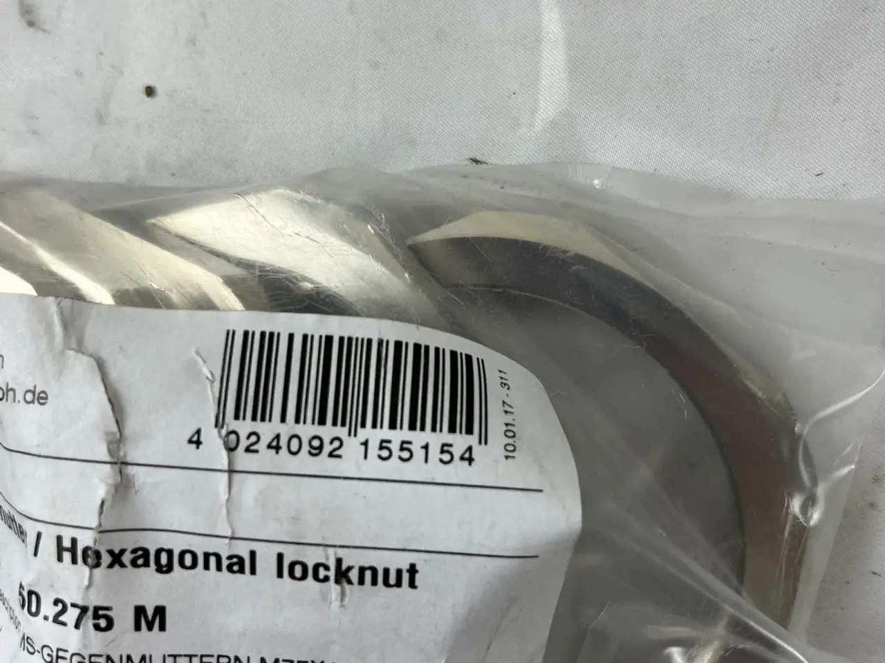 Billede 5 - Jacob 50.275 M Hexagonal Locknut M75x1.5 Nickel