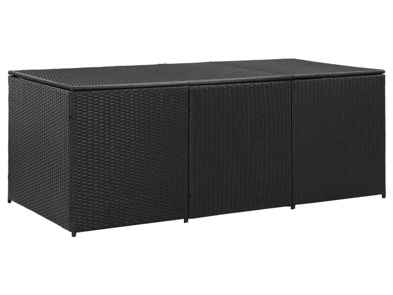 Billede 1 - Opbevaringskasse til haven 180 × 90 × 70 cm - polyrattan, sort