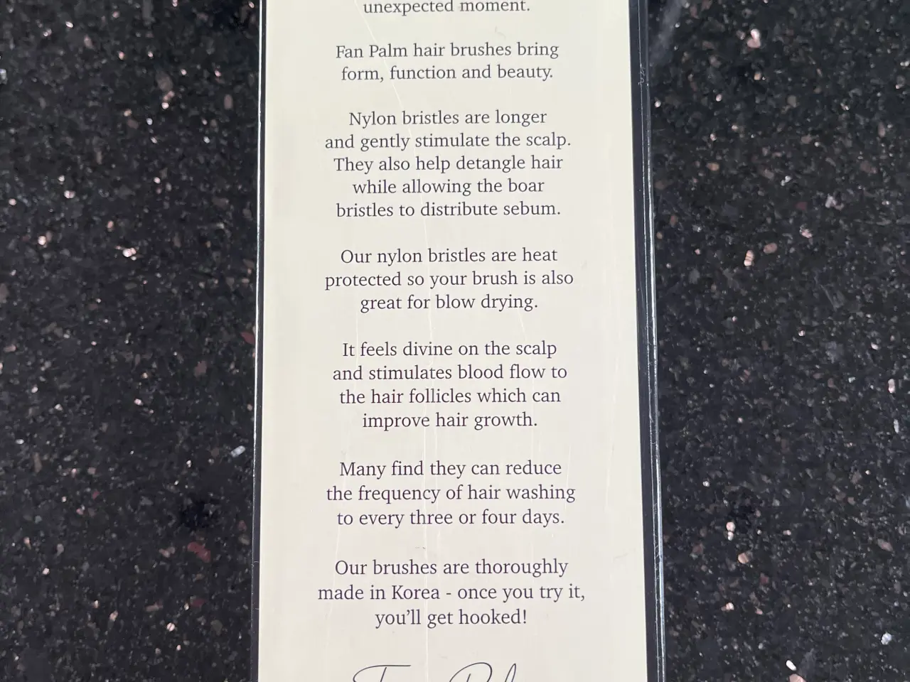 Billede 2 - Ny Fan Palm hårbørste - medium