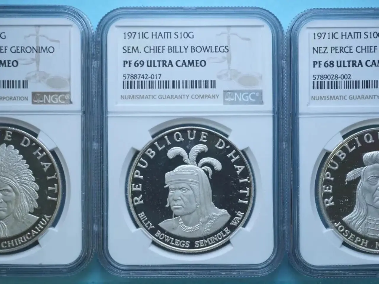 Billede 4 - Samling 9 stk Indian Chiefs NGC meget sjælden